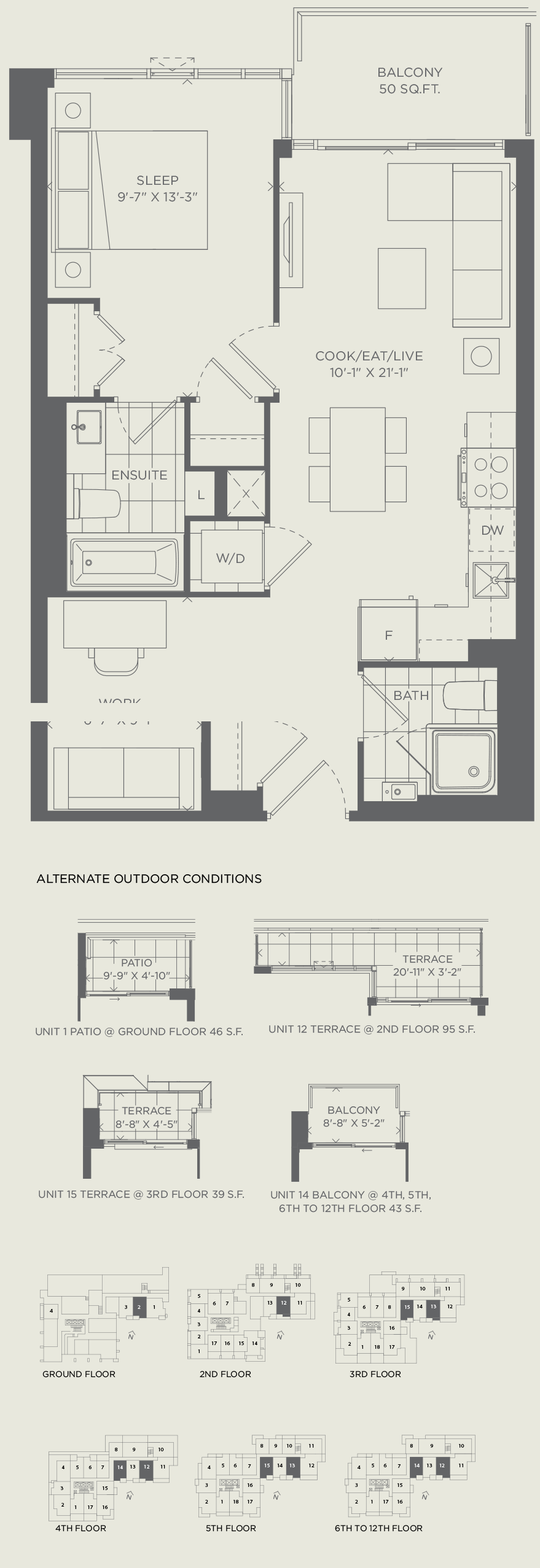 Suite 1E+D2 679 SQ. FT.